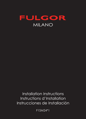 Fulgor Milano F1SM241 Serie Instrucciones De Installación