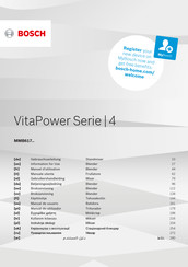 Bosch VitaPower 4 MMB617 Serie Manual De Usuario