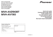 Pioneer MVH-AV29OBT Guía De Iniciación Rápida