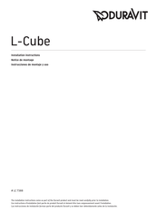 DURAVIT L-Cube LC 7388 Instrucciones De Montaje Y Uso