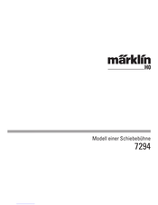 marklin 7294 Manual De Instrucciones