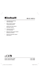 EINHELL GE-LC 18/25 Li Manual De Instrucciones Original
