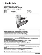 Hitachi Koki N 5024A Instrucciones Y Manual De Seguridad