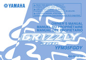 Yamaha GRIZZLY 350 2008 Manual Del Propietário