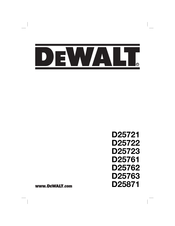 DeWalt D25761 Traducido De Las Instrucciones Originales