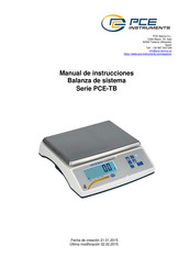 PCE Instruments PCE-TB 30 Manual De Instrucciones