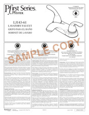 Pfister Pfirst Serie Manual De Instrucciones