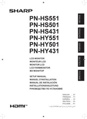 Sharp PN-HS431 Manual De Instalación