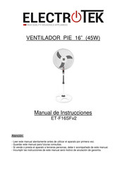 ELECTROTEK ET-F16SFv2 Manual De Instrucciones