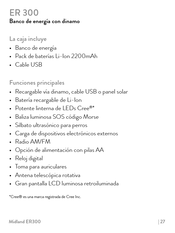 Midland ER300 Manual De Instrucciones