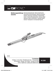 Clatronic HC 2595 Instrucciones De Servicio/Garantía