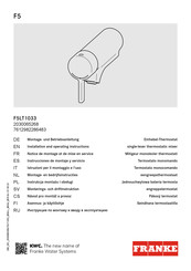 Franke F5LT1033 Instrucciones De Montaje Y Servicio