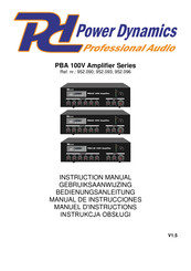 Power Dynamics PBA120 100V Manual De Instrucciones