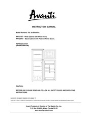 Avanti RA751WT Manual De Instrucciones