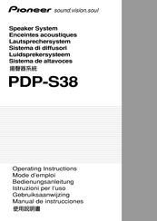 Pioneer PDP-S38 Manual De Instrucciones