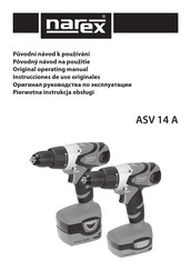 Narex ASV 14 A Instrucciones De Uso Originales