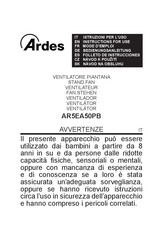 ARDES AR5EA50PB Folleto De Instrucciones