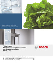 Bosch B36CL80SNS Instrucciones De Uso Y Montaje