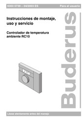 Buderus RC10 Instrucciones De Montaje