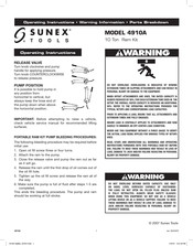 Sunex Tools 4910A Manual De Instrucciones