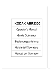 Kodak ABR2300 Manual Del Operador