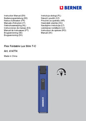 Berner Flex Foldable Lux Slim T-C Instrucciones De Manejo