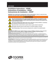 Cooper Lighting ASWP Instrucciones De Instalación