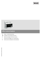 Wilo Control AnaCon Instrucciones De Instalación Y Funcionamiento