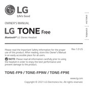 Lg TONE-FP9W Manual Del Propietário