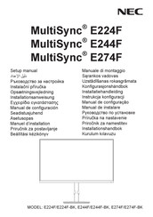 NEC MultiSync E274F Manual De Configuración