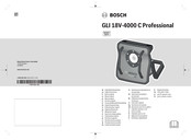 Bosch HEAVY DUTY GLI 18V-4000 C Professional Manual Original
