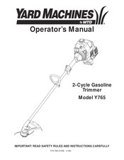 MTD Yard Machines Y765 Manual Del Operador