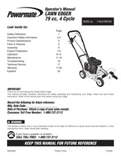 Powermate P-WLE-0799-F2N Manual Del Operador