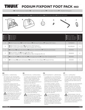 Thule PODIUM FIXPOINT FOOT PACK 460 Manual Del Usuario