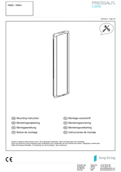 Pressalit Care R9864 Instrucciones De Montaje