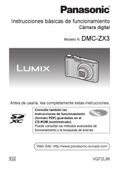 Panasonic LUMIX DMC-ZX3 Instrucciones Básicas De Funcionamiento