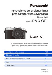 Panasonic DMC-GF7 Instrucciones De Funcionamiento