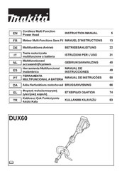 Makita DUX60Z Manual De Instrucciones