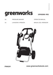 Greenworks GPW2000-1RG Manual Del Operador