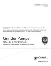 Xylem GOULDS 1GD31G1BAS Manual De Instrucciones