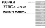 FujiFilm XF18-120mmF4 LM PZ WR Manual Del Propietário