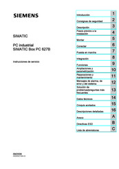 Siemens SIMATIC Box PC 627B Instrucciones De Servicio