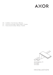 Axor MyEdition 70 47050 1 Serie Instrucciones De Montaje / Manejo / Garantía