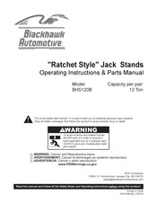 Blackhawk Automotive BH5120B Instrucciones De Funcionamiento Y Manual De Piezas