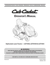 Cub Cadet LGT1050 Manual Del Operador