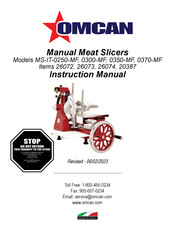 Omcan MS-IT-0350-MF Instrucciones