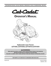 Cub Cadet LGTX1054 Manual Del Operador