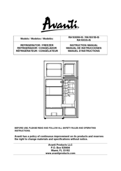 Avanti RA10X3S-IS Manual De Instrucciones