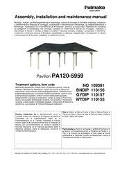 Lemeks Palmako PA120-5959 Instrucciones De Montaje, Instalación Y Mantenimiento