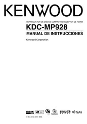 Kenwood KDC-MP928 Manual De Instrucciones